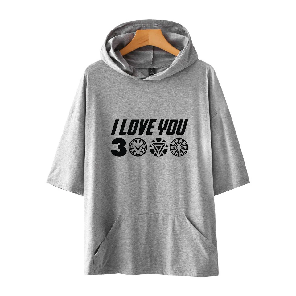 3000 уличная одежда с принтом I love you худи коротким рукавом рубашка популярная