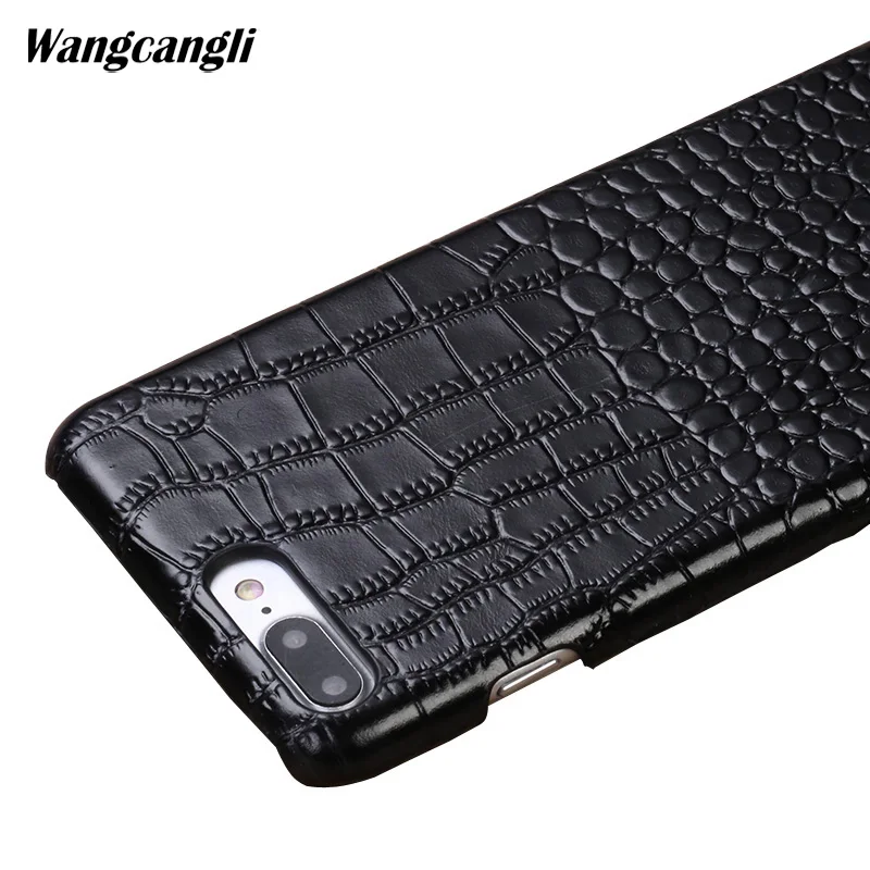

New business phone case for iPhone 7 crocodile pattern Genuine leather phone case half-pack mobile phone protection case