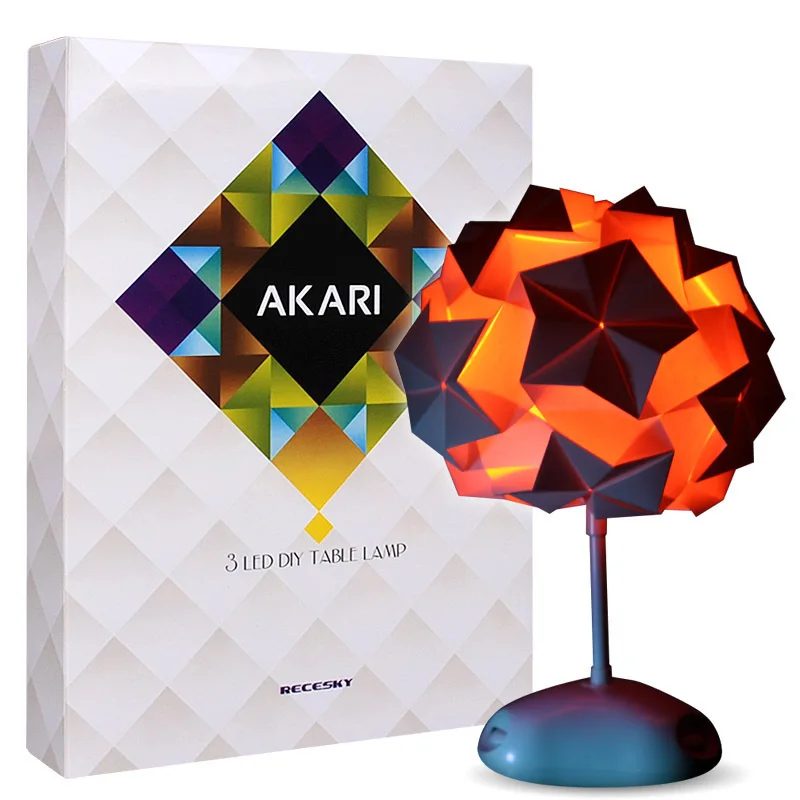 Наука для взрослых DIY красочный светильник в виде оригами LED двойной режим