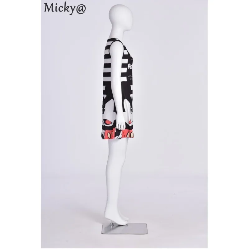 2018 милое женское летнее платье в полоску с рисунком мышки Повседневное без