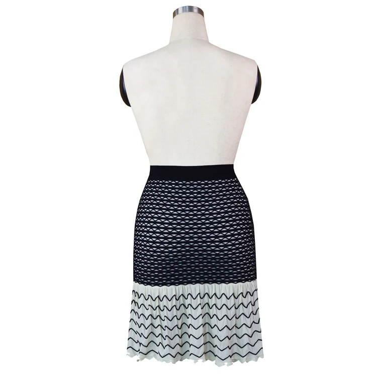 

2019 New high quality fashion Women Striped Bodycon pencil skirts Celebrity party bandage Skirt