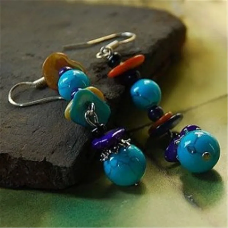 Оригинальные бусины ручной работы из синего камня блестящие цветные ракушки шт.