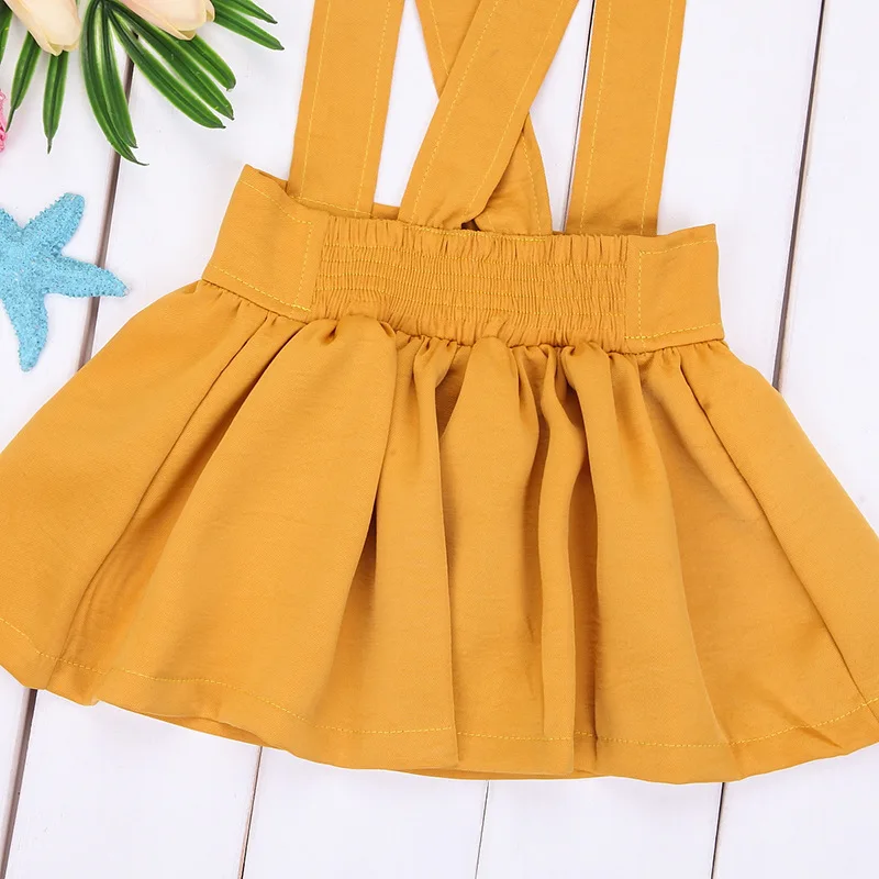 Милый комбинезон для маленьких девочек юбка лето 2018 г. малышей Дети Брейс юбки