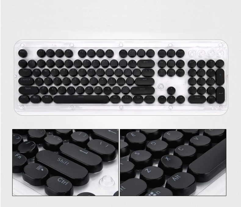 Ajazz электропокрытие панк-брелок стимпанк механическая клавиатура Keycap светильник передача двухцветная впрыска покрытием края