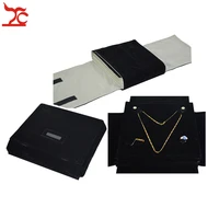 portable 5 layer velvet jewelry display storage pouch black pendant necklace earrings ring holder travel roll bag pearl folder