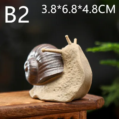 B2 Garden Animals Ceramic Snail Bonsai Micro Landscape Garden Decoration Outdoor Potted Landscaping Decoration Garden Ornaments - Цвет: B2