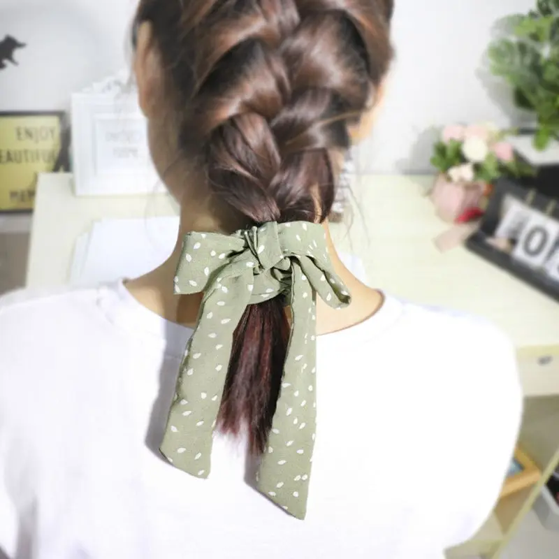12 цветов Корейская летняя веревка для волос Женская винтажная Цветочная тесемка