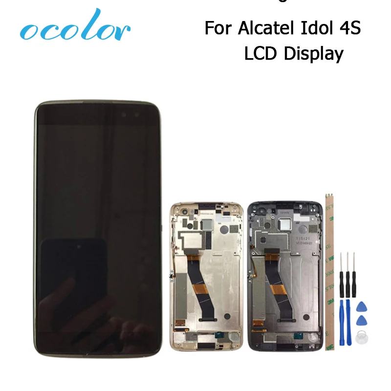 Ocolor 5 дюймов для Alcatel Idol 4S ЖК дисплей сенсорный экран с рамкой в сборе запасные