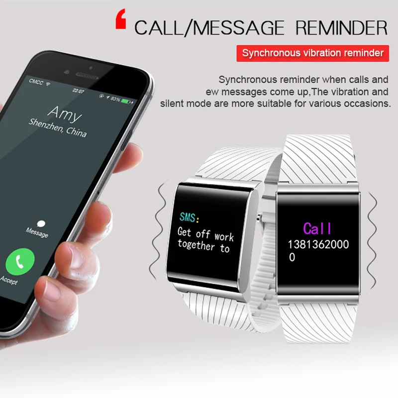 BANGWEI красочные Экран Smart Band спортивные Фитнес браслет крови Давление монитор