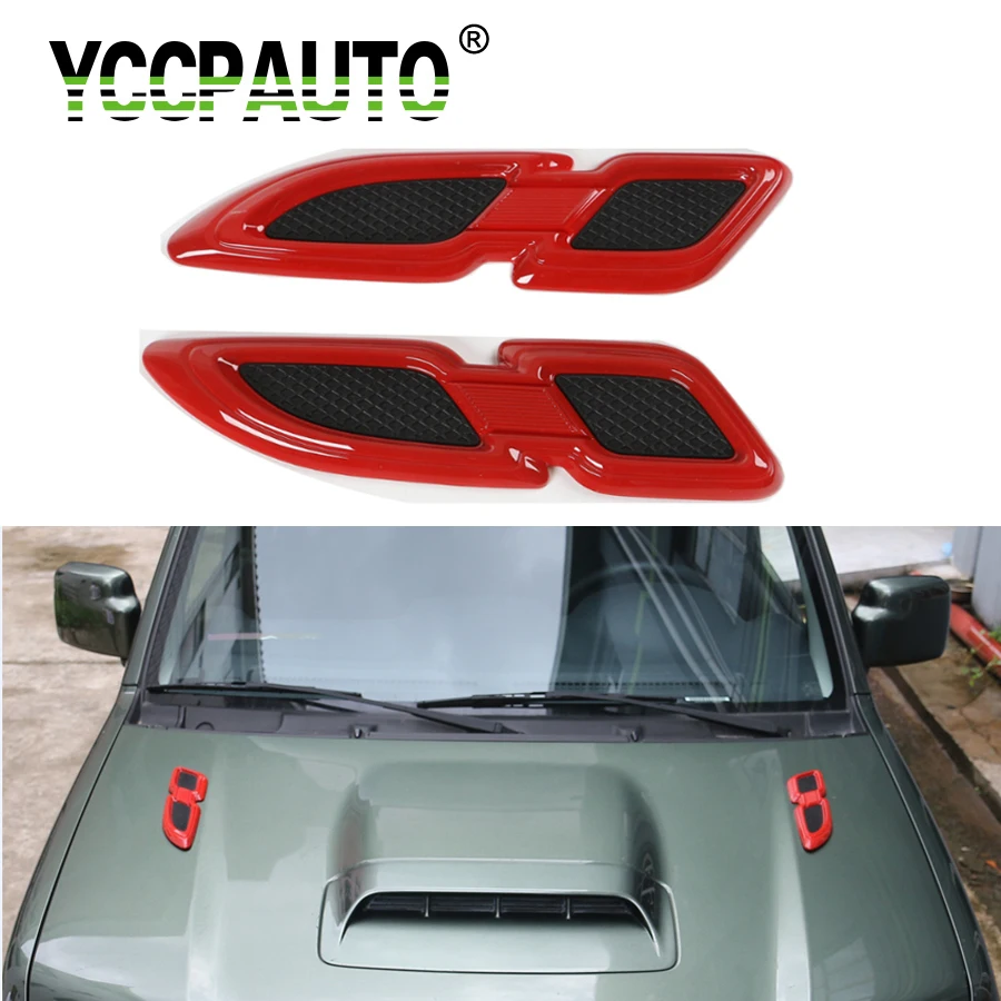 

YCCPAUTO Exterior Accessories Air Flow Fender Engine Hood Cap Sticker For Jeep Wrangler 2000-2016 ABS Hood Scoop Vent Cover