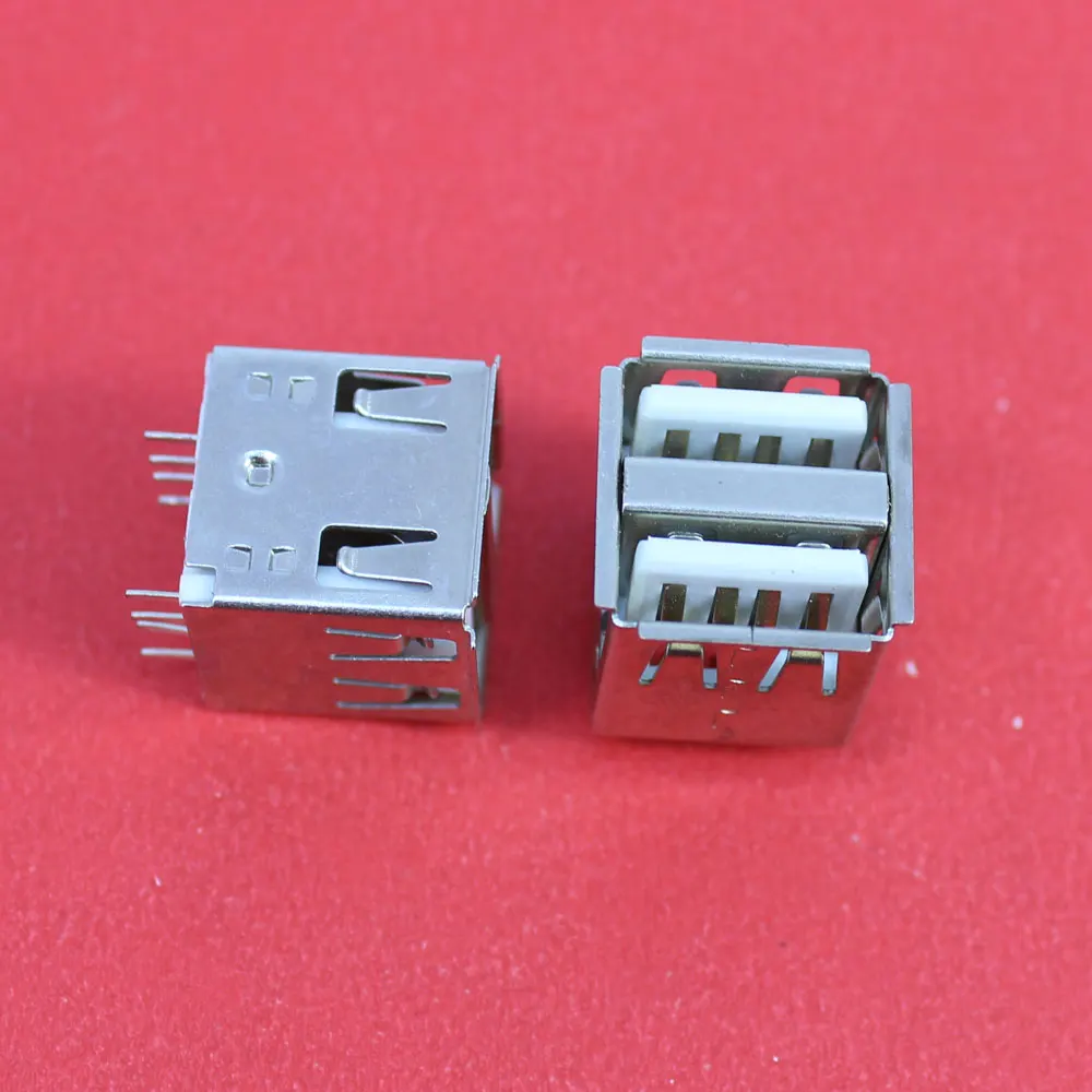ChengHaoRan 1 шт. USB 2 0 гнездовой разъем двойной USB-разъем прямой штекер 180 градусов |