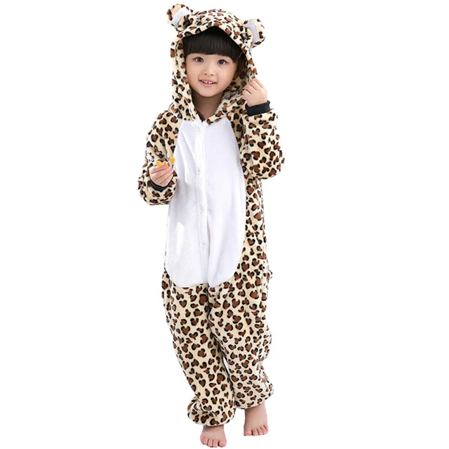 Kigurumi/пижамы с единорогом детские пижамы для мальчиков и девочек, фланелевые детские пижамы, комплект одежды для сна с животными зимние комбинезоны для детей от 4 до 12 лет - Цвет: Girafee