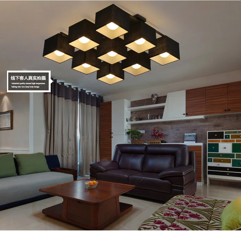 Скандинавские простые сливовые светодиодные потолочные люстры из блестящей