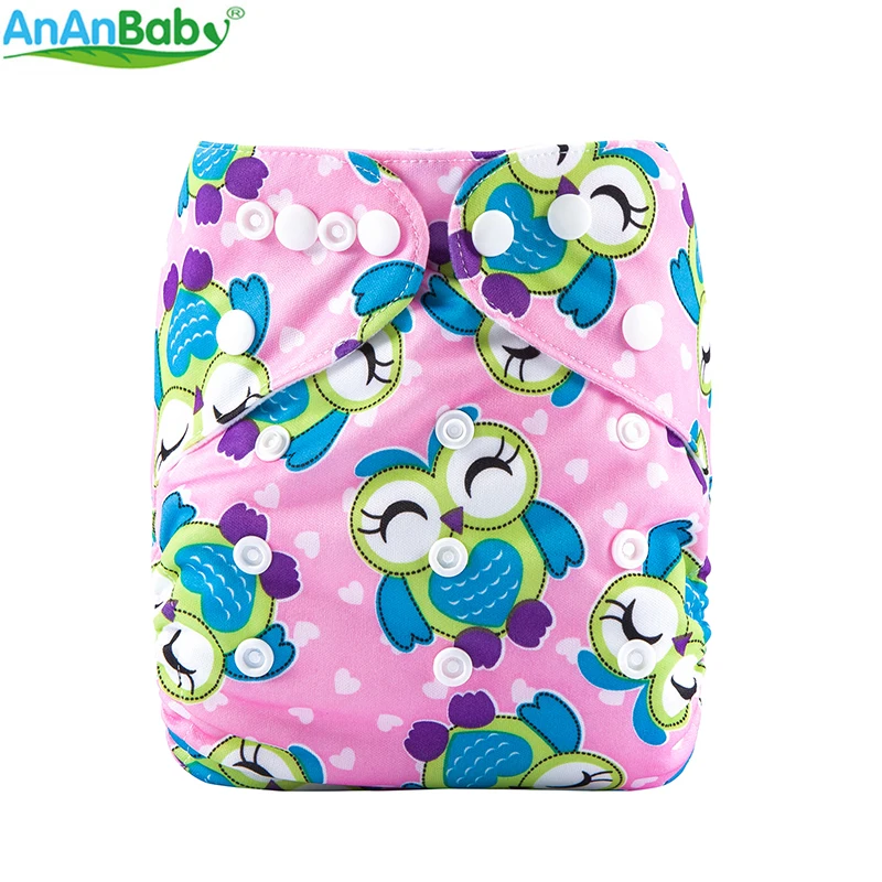 {AnAnBaby} Новые детские подгузники с принтом многоразовые и моющиеся все в одном