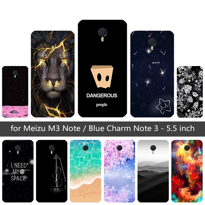 Мягкий ТПУ чехол для Meizu M3 Note черный матовый задней панели чехлы телефонов