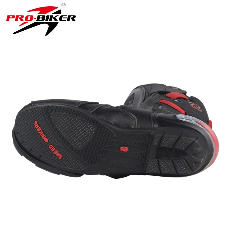 Мотоциклетные ботинки для верховой езды кожаные из микрофибры профессиональные