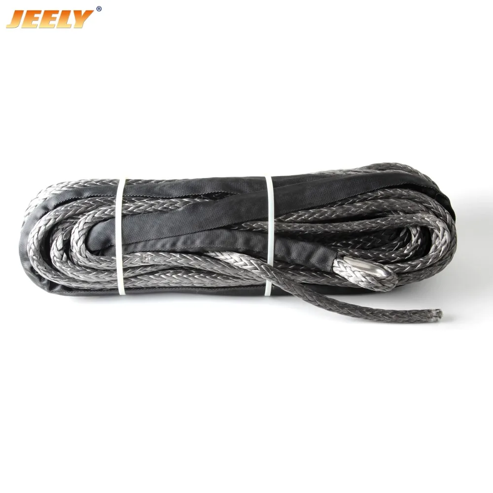JEELY 3/8 ''x80' UHMWPE буксирный трос синтетический сменный кабель с наперсток|rope
