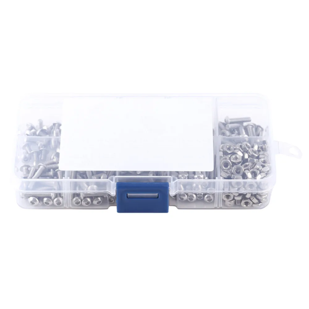 340 шт./компл. M3 нержавеющая сталь Шестигранная розетка винты Болт Гайка SS304 Сделай