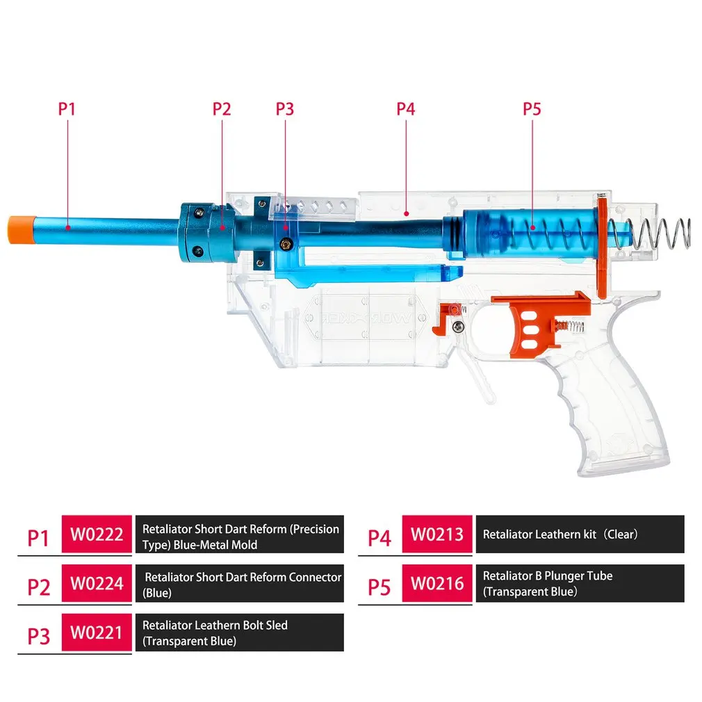 Рабочий YY-R-W019-W024 R Тип мод наборы набор для Nerf N-Strike Elite Stryfe бластер короткие пули B/A насос Комплект Аксессуары для Игрушечного Пистолета