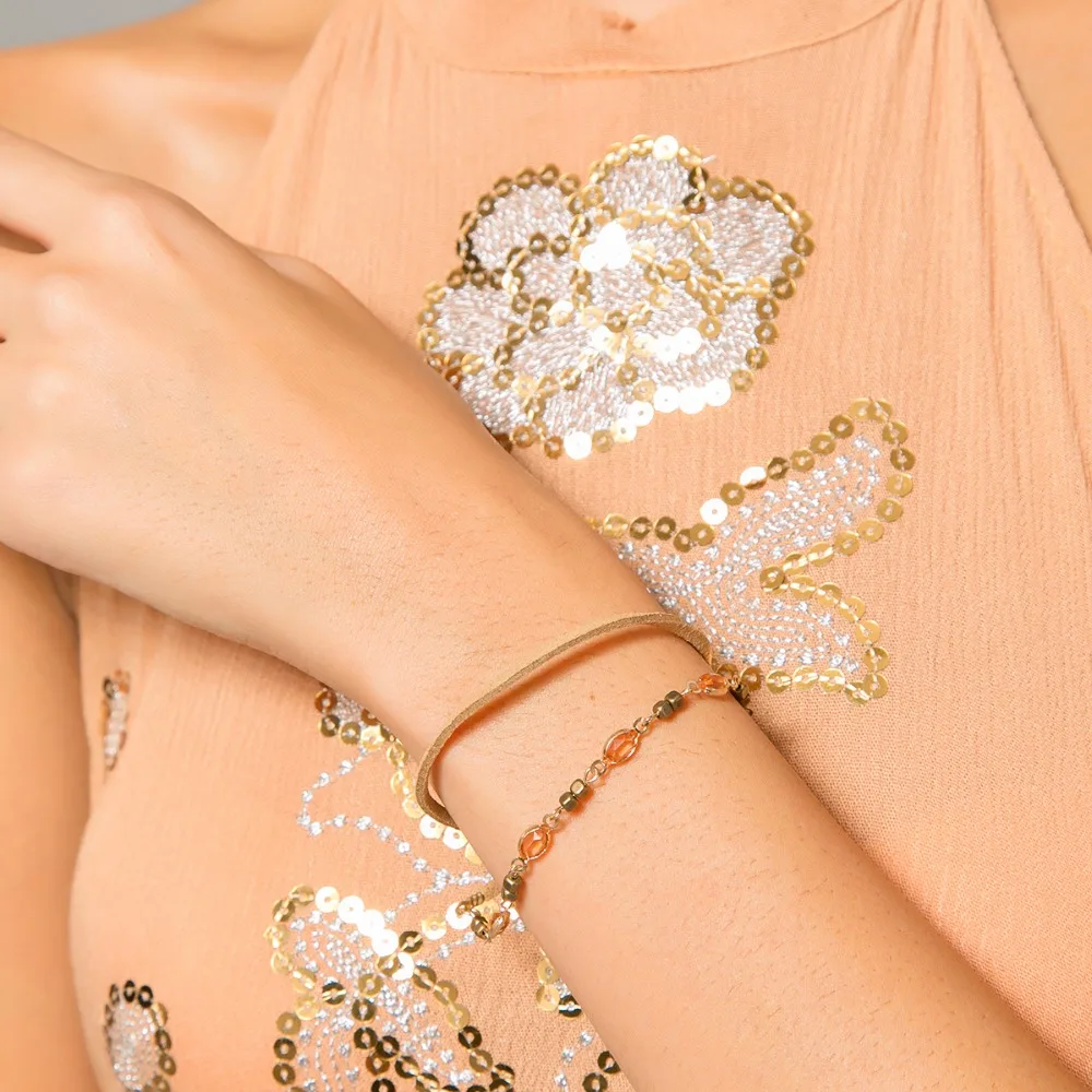 Многослойные Кожаные Браслеты Wild &amp Free для женщин винтажные браслеты-цепочки