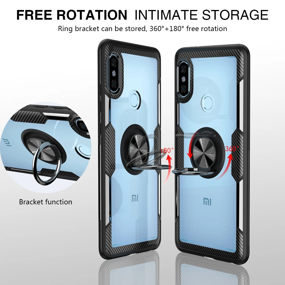 Роскошные Чехлы для Xiaomi Mi 8 Lite прозрачный чехол с магнитным кольцом акриловый Xiomi