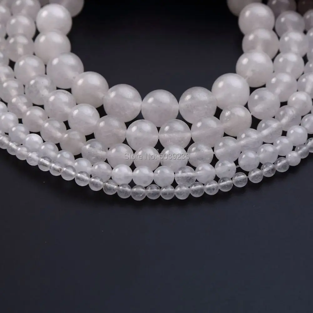 Оптовая продажа круглые бусины разделители из белого нефрита и натурального