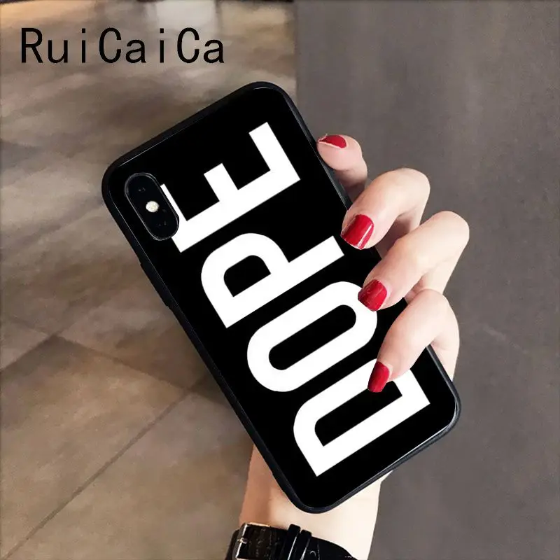RuiCaiCa черный мягкий черный чехол для телефона с буквами и цифрами для iPhone X XS MAX 6 6S 7 7plus 8 8Plus 5 5S XR
