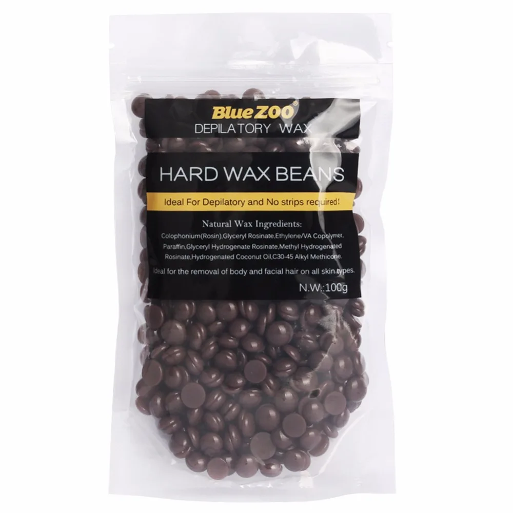 

1 Bag Chocolate Flavor No Strip Depilatory Hot Film Hard Wax Pellet Waxing Bikini Hair Removal Bean 100g Depilation Paste