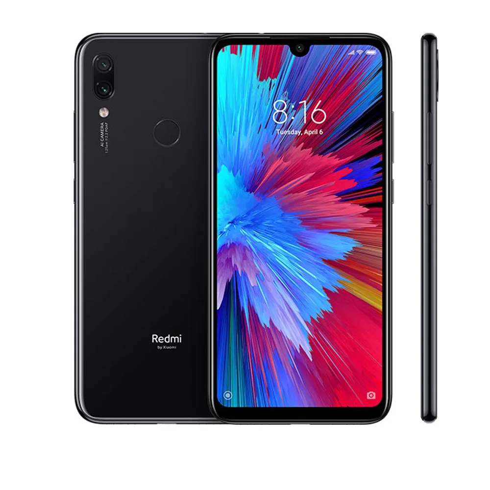 Xiaomi Redmi Note 7 с глобальной версией, 4 Гб, 128 ГБ, Восьмиядерный процессор Snapdragon 660 AIE, полноэкранная задняя камера 6,3 МП, сотовый телефон - Цвет: Черный