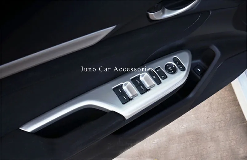 Для Honda Civic Sedan хэтчбек 2016 2017 2018 хромированная Внутренняя дверь окно Лифт кнопка