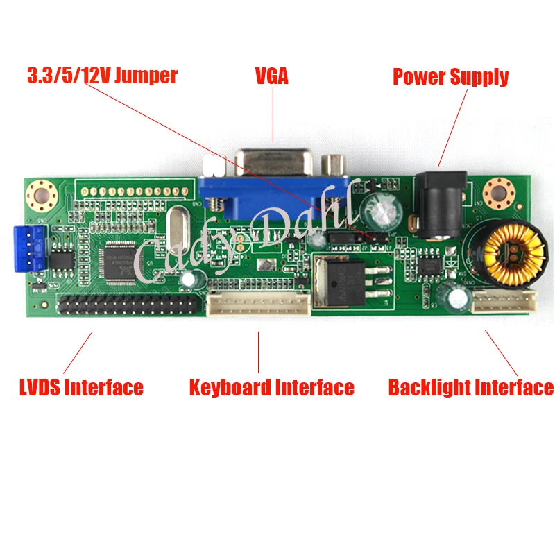 Плата контроллера драйвера VGA + комплект кабелей 40p Lvds для B173RW01 V0/V1/V2/V3/V4/V5 1600x900 2ch 6