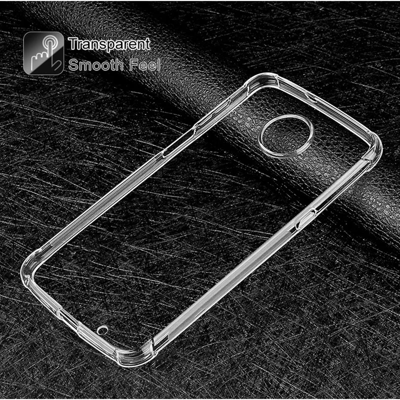 Чехол для Motorola Moto G4 G5 G5S G6 G7 G8 E4 E5 E6 Plus Z2 Z3 Z4 P40 Play Прозрачный Силиконовый