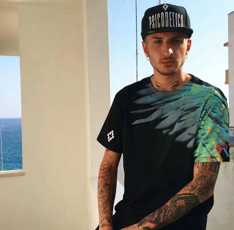 Дуги Реактор Марсело Burlon Крылья Мужчины Футболка Италия Париж Harajuku МБ Стиль Kanye