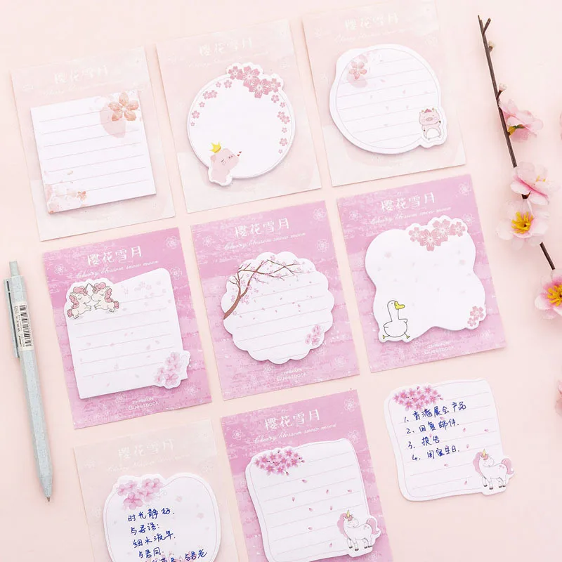 

cherry post it Kawaii stationery Creative papelaria student sticky notes memo pad cute notepad