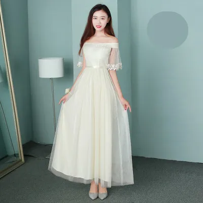 Sweet Memory New Long Bridesmaid Dress Champagne Bridesmaid Dresses SA1939 - Цвет: Yizhijian Champagne