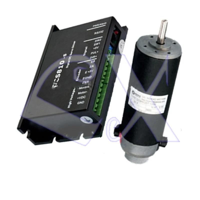 

Original Leadshine 50W DC Servo Motor Driver kit DCS810S + DCM50202A-1000 23500rpm Brushed 24VDC Servo Motor with encoder cable