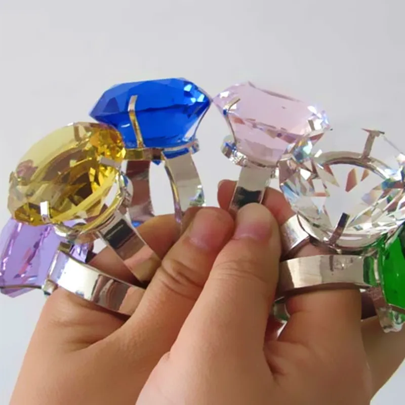 40 мм свадебное украшение цветное Кристальное стекло кольцо с бриллиантом