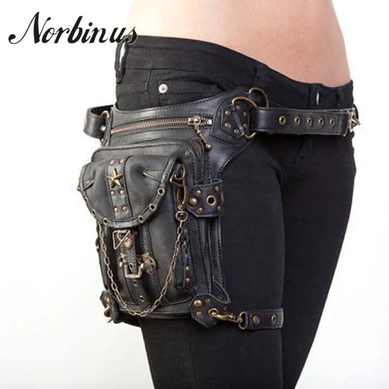 Поясная Сумка Norbinus Женская в стиле панк рок|bag thigh|leg bagbag fanny |