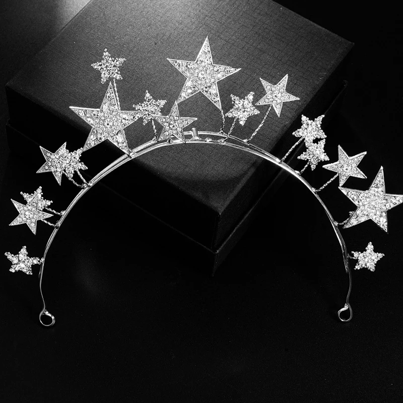 Звезда невесты корона свадебный ободок аксессуары для волос Свадебные украшения