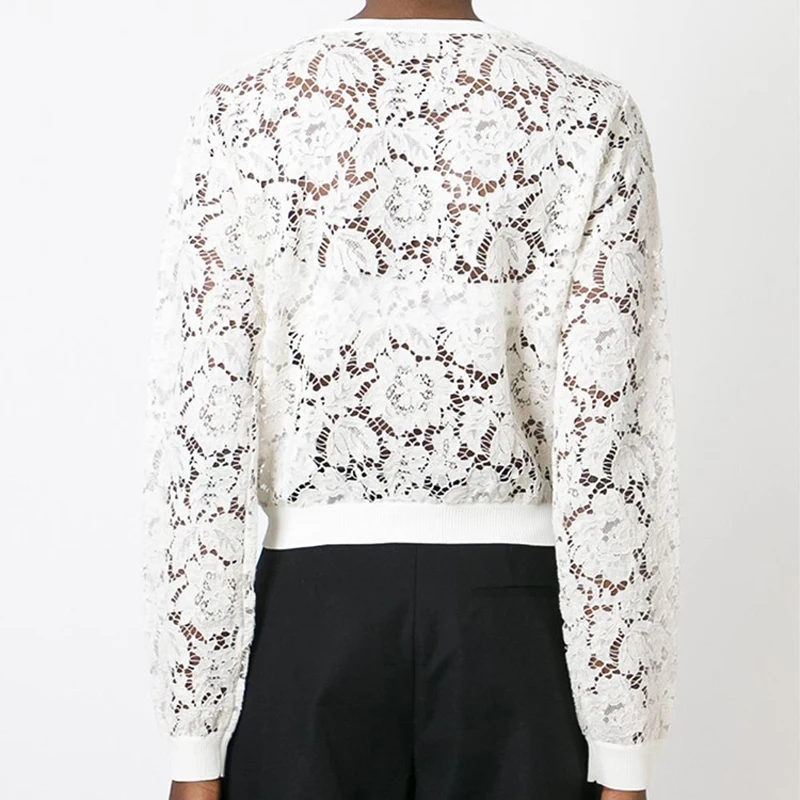 2017 Марка Мода Осень Женщины Свитера Белый О-Образным Вырезом Трикотаж
