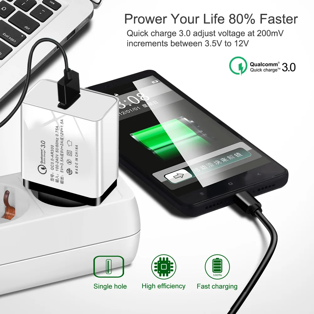 9V 2A быстрое зарядное устройство 3 0 USB для Alcatel 1X3X3 V 3C 5 Verso A3 Plus 3g CameoX U50HD QC EU настенное