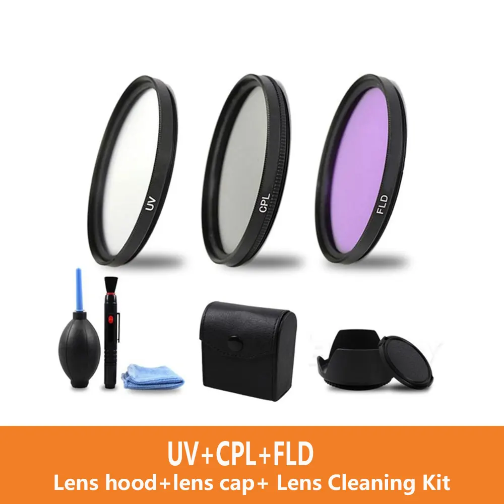 Kit 5 49 52 55 58 62 67 72 77 мм Макро-фильтр+ 1+ 2+ 4+ 10 комплект+ UV CPL FLD+ ND2 4 8 фильтр объектива камеры+ бленда для Canon Nikon sony - Цвет: Kit 5