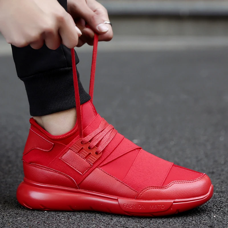 Men's Running Shoes Black White Red Green Mesh Breathable Sport Boys Sneakers for sale EU39-44 M03269 | Спорт и развлечения