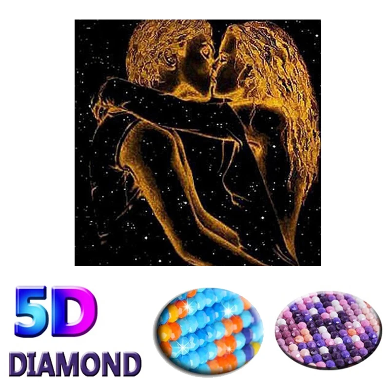 Полностью DIY 5D алмазная картина поцелуй пара вышивка крестом Алмазная мозаика
