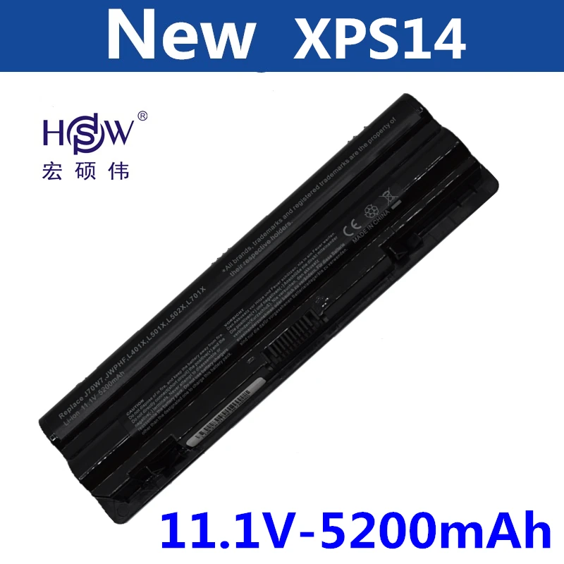 HSW 6 ячеистая для ноутбука Батарея Dell XPS 14 15 17 L401x L501x L502x L701x L702x 312 1123 1127 J70W7 JWPHF R795X WHXY3