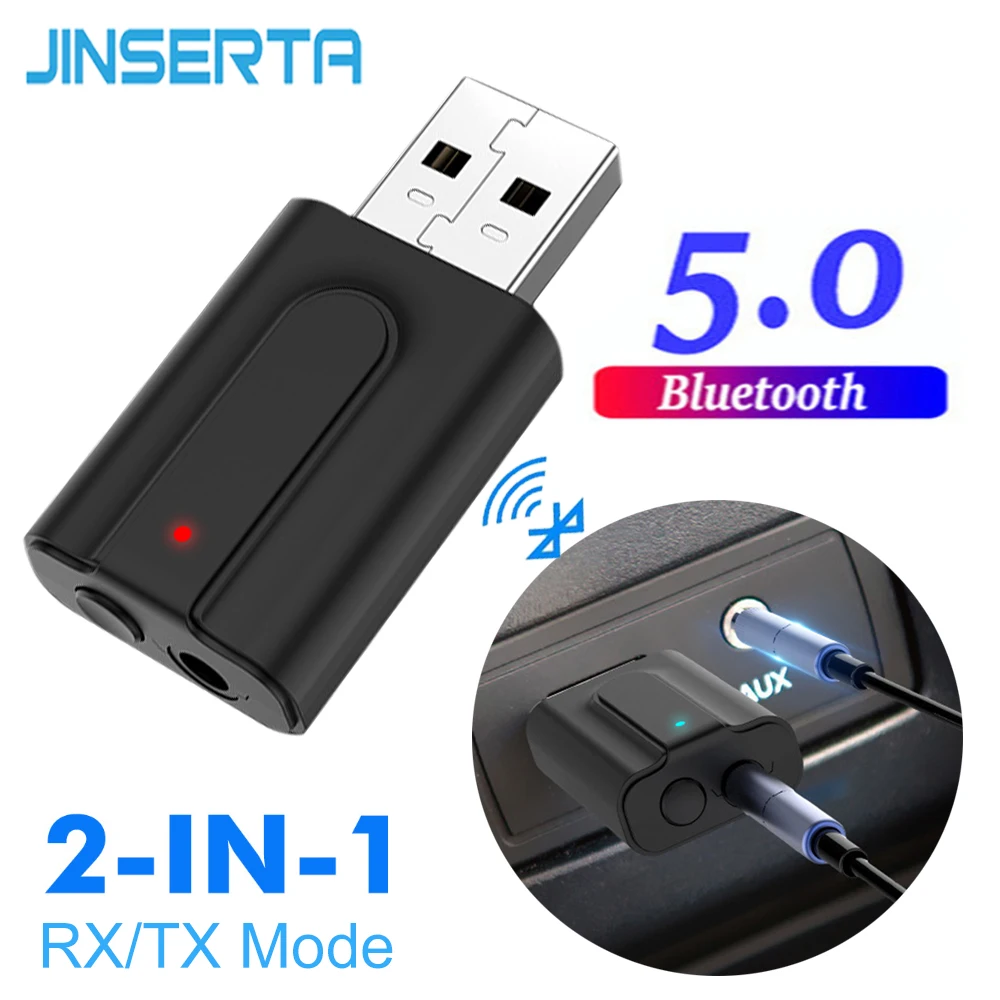 2 в 1 Bluetooth 5,0 передатчик приемник Автомобильный mp3 плеер 3,5 мм AUX стерео аудио музыкальный Ключ адаптер для ТВ ПК наушники