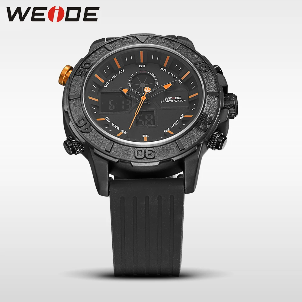 WEIDE оригинальные брендовые Роскошные Силиконовые часы спортивные Дата Цифровой