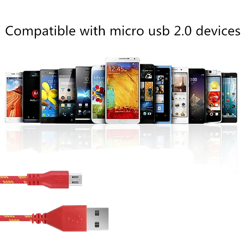 Кабель Micro USB в нейлоновой оплетке длиной 1 м и 3 фута кабель для синхронизации