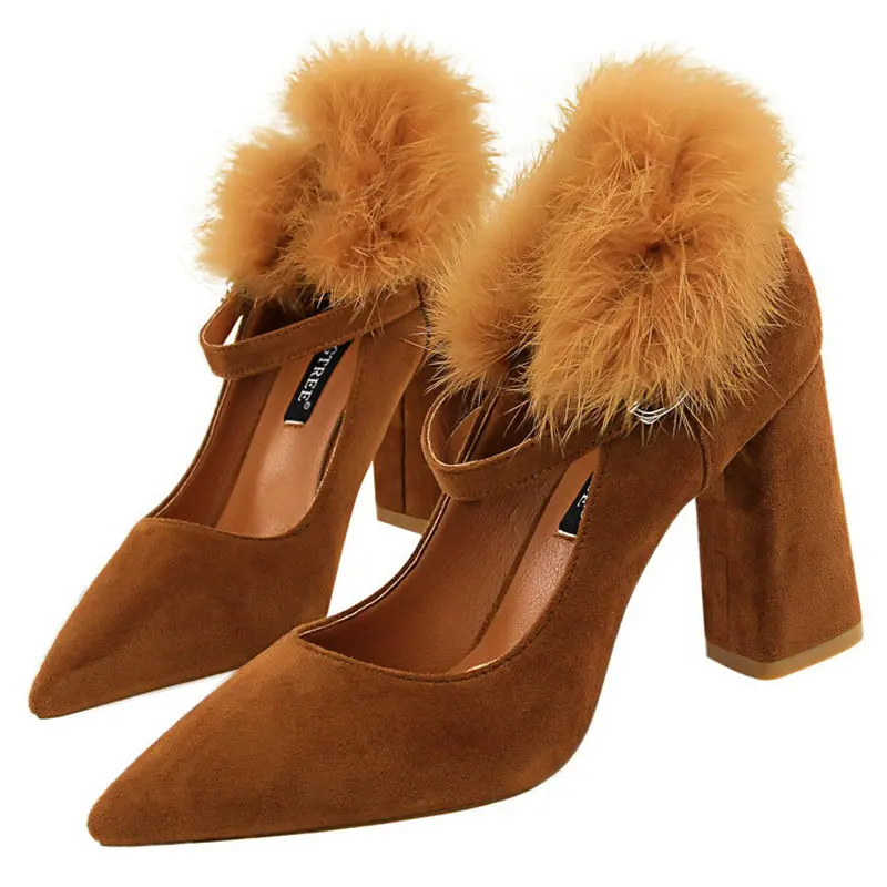 Size34-39 женские туфли-лодочки mary jane туфли с острым носком и пряжкой на высоком