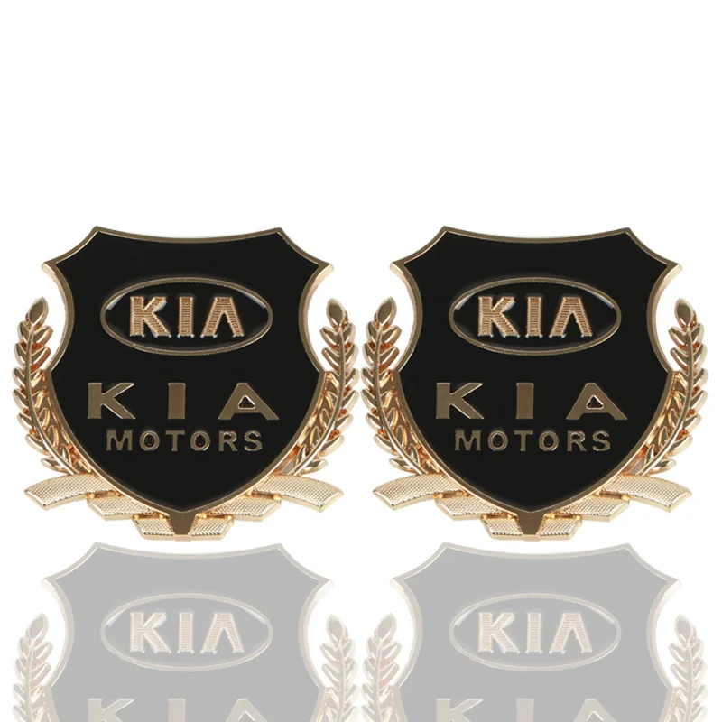 Золотой 2 шт./лот 3D металлические наклейки для автомобиля VIP Эмблема для KIA rio ceed sportage sorento k2 k3 k4 k5 k6 soul наклейки аксессуары - Название цвета: Золотой